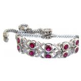 Bezel Set 5.00 ct Ruby Infinity Bolo Bracelet Bezel Set 5.00 ct Ruby Infinity Bolo Bracelet
