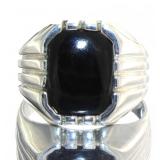 Gent's 13 mm Natural Black Onyx Ring Gent's 13 mm Natural Black Onyx Ring