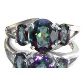 Natural 2.52 ct Mystic Topaz & Diamond Ring Natural 2.52 ct Mystic Topaz & Diamond Ring