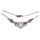 Opal & Pink Sapphire Evening Necklace Opal & Pink Sapphire Evening Necklace