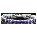 Genuine 21.86 ct Deep Blue Sapphire Bracelet Genuine 21.86 ct Deep Blue Sapphire Bracelet