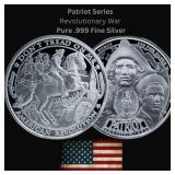1 Oz: Patriot Series Revolutionary War Silver Coin 1 Oz: Patriot Series Revolutionary War Silver Coin