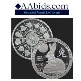 1 OZ -.999 SILVER ROUND YEAR OF THE RABBIT 1 OZ -.999 SILVER ROUND YEAR OF THE RABBIT