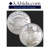 1 OZ - .999 SILVER ROUND SAINT GAUDEN 1 OZ - .999 SILVER ROUND SAINT GAUDEN