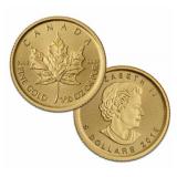 1/10 oz Gold Maple Leaf (Year Varies - Sealed) 1/10 oz Gold Maple Leaf (Year Varies - Sealed)