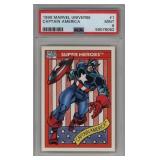 Vintage1990 Marvel Captain America #1 Trading Card Vintage1990 Marvel Captain America #1 Trading Card