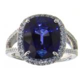 14kt Gold 7.64 ct Sapphire & Diamond Ring 14kt Gold 7.64 ct Sapphire & Diamond Ring