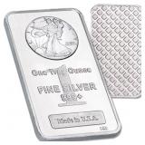 One Ounce: Walking Liberty .999 Fine Silver Bar One Ounce: Walking Liberty .999 Fine Silver Bar