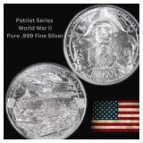 1 Oz: Patriot Series III World War Two Silver Coin 1 Oz: Patriot Series III World War Two Silver Coin