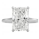 14kt Gold 4.02 ct Radiant Lab Diamond Ring 14kt Gold 4.02 ct Radiant Lab Diamond Ring