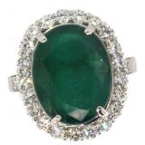 14k Gold 11.31 ct Natural Emerald & Diamond Ring 14k Gold 11.31 ct Natural Emerald & Diamond Ring