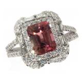 14k Gold 2.63 ct Tourmaline & Diamond Ring 14k Gold 2.63 ct Tourmaline & Diamond Ring