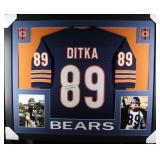Autographed Mike Ditka Custom Framed Jersey Autographed Mike Ditka Custom Framed Jersey