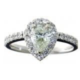 14kt Gold 1.67 ct Pear Cut Diamond Ring 14kt Gold 1.67 ct Pear Cut Diamond Ring