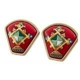 Hermes Red Enamel Clip-On Earrings Hermes Red Enamel Clip-On Earrings
