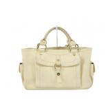 CELINE White Leather Designer Hand Bag CELINE White Leather Designer Hand Bag