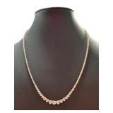 10kt Gold Brilliant 5.00 ct Lab Diamond Necklace 10kt Gold Brilliant 5.00 ct Lab Diamond Necklace