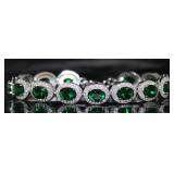 Elegant 24.50 ct Oval Emerald Tennis Bracelet Elegant 24.50 ct Oval Emerald Tennis Bracelet