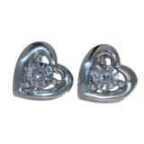 Heart Shape Diamond Stud Earrings Heart Shape Diamond Stud Earrings