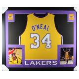 Autographed Shaquille O'Neal Custom Framed Jersey Autographed Shaquille O'Neal Custom Framed Jersey