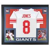 Autographed Daniel Jones Custom Framed Jersey Autographed Daniel Jones Custom Framed Jersey