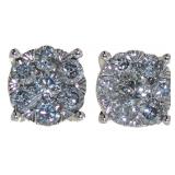 14kt Gold Brilliant 1.00 ct Diamond Stud Earrings 14kt Gold Brilliant 1.00 ct Diamond Stud Earrings