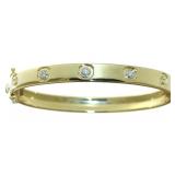 Yellow Gold Toned Diamond Eternity Bracelet Yellow Gold Toned Diamond Eternity Bracelet