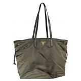 Prada Green Nylon Tote Handbag Prada Green Nylon Tote Handbag