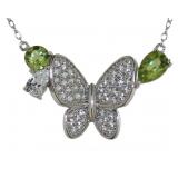 Stunning Natural Peridot Butterfly Necklace Stunning Natural Peridot Butterfly Necklace