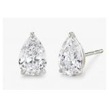14k Gold 2.00 ct Pear Shape Lab Diamond Studs 14k Gold 2.00 ct Pear Shape Lab Diamond Studs