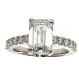 14k Gold 3.59 ct Emerald Cut Lab Diamond Ring 14k Gold 3.59 ct Emerald Cut Lab Diamond Ring