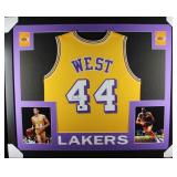 Autographed Jerry West Custom Framed Jersey Autographed Jerry West Custom Framed Jersey