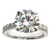 14kt Gold 5.12 ct Round VS Lab Diamond Ring 14kt Gold 5.12 ct Round VS Lab Diamond Ring