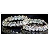Natural 11.20 ct XX-Large Aquamarine Hoop Earrings Natural 11.20 ct XX-Large Aquamarine Hoop Earrings