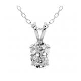 14kt Gold Oval 2.00 ct Lab Diamond Pendant 14kt Gold Oval 2.00 ct Lab Diamond Pendant