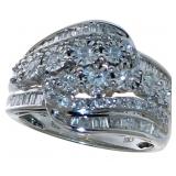Stunning Brilliant 1.00 ct Diamond Bypass Ring Stunning Brilliant 1.00 ct Diamond Bypass Ring