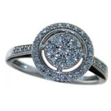 Round Brilliant Diamond Halo Ring Round Brilliant Diamond Halo Ring