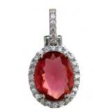 Oval 4.00 ct Ruby Designer Necklace Oval 4.00 ct Ruby Designer Necklace