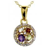 Round 1.00 ct Natural Gemstone Necklace Round 1.00 ct Natural Gemstone Necklace