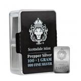 One Gram: Scottsdale Mint .999 Fine Silver Bar One Gram: Scottsdale Mint .999 Fine Silver Bar