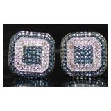 Genuine Blue Diamond Earrings Genuine Blue Diamond Earrings