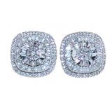 Cushion Cut Diamond Designer Stud Earrings Cushion Cut Diamond Designer Stud Earrings