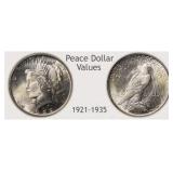 1921-1935 Peace Silver Dollar Random Year 1921-1935 Peace Silver Dollar Random Year