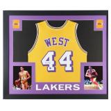 Autographed Jerry West Custom Framed Jersey Autographed Jerry West Custom Framed Jersey