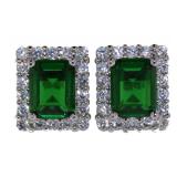Emerald Cut 5.50 ct Emerald Earrings Emerald Cut 5.50 ct Emerald Earrings