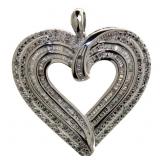 Large 1.00 ct Diamond Heart Pendant Large 1.00 ct Diamond Heart Pendant
