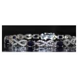 Blue & White Sapphire 8.50 ct Infinity Bracelet Blue & White Sapphire 8.50 ct Infinity Bracelet