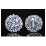 Round Brilliant 6.00 ct White Topaz Stud Earrings Round Brilliant 6.00 ct White Topaz Stud Earrings