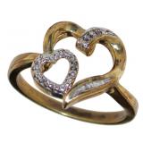 Beautiful Diamond Accented Heart Ring Beautiful Diamond Accented Heart Ring