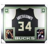 Autographed Giannis Antetokounmpo Framed Jersey Autographed Giannis Antetokounmpo Framed Jersey